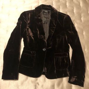 Daisy Fuentes brown velvet blazer in size 2
